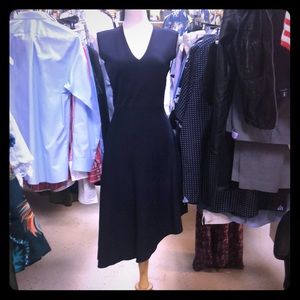 Navy blue sleeveless plunging neckline Eliza J.